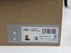 UGG K Ludvig Kids Brown Waterproof Cold Weather Winter Boots US Size 3
