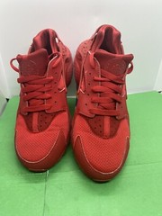 Nike Air Huarache Run Triple Red Running Shoes Sneakers 654275-600 Youth 7Y