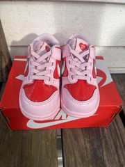 Nike Dunk Low BTE Unisex Kids Sneaker Pink Red White Heart Logo 7C