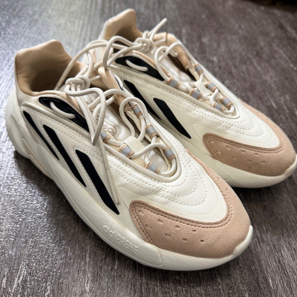 Adidas Ozelia J Wonder White Magic Beige Black Kids Sneakers Size 4