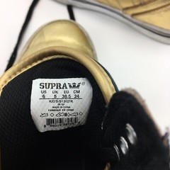 Supra S13021K Muska 001 Skytop Gold Lace-Up High Top Sneakers Youth US 6