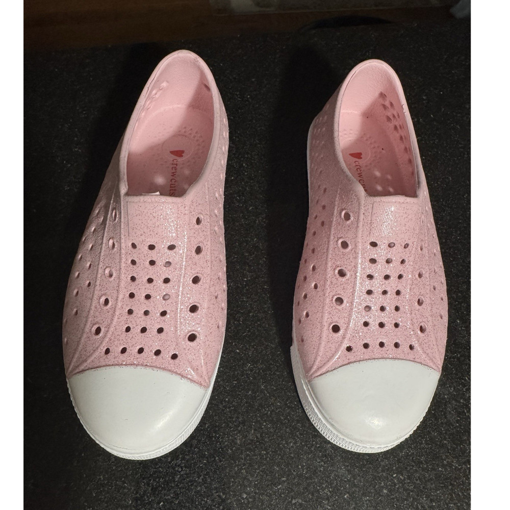 Crewcuts Pink/White Unisex Kids Slip-On Casual Shoes, Synthetic Upper, US 1