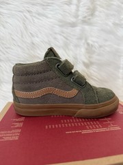 Vans Kids Sk8-Mid Reissue V Size Suede Gum Grape Leaf Canteen Size Toddler 6