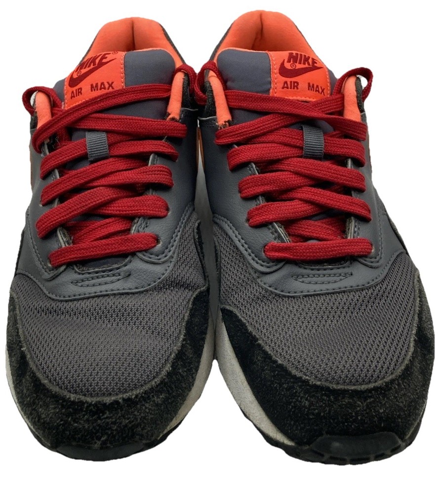 Nike Air Max 1 (GS) 555766-044 Dark Gray /Red-Black-Hot Lava Sz 6 Youth Sneakers