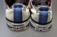 Converse Kids Chuck Taylor All Star Double Tongue White Pink Blue Size 13