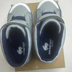 See Kai Run Drew Basics Gray Blue Hook & Loop Sneaker Unisex Kids US 8 EU 24