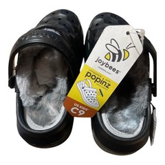 Joybees Kids Varsity Lined Clogs – Black/Charcoal C9