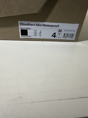 On Cloud Cloudhero Mid Waterproof Size 4 Youth 5.5 Wmn Black White 3YD30020299