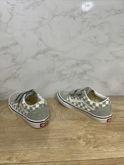 Vans Kids Old Skool V Checkerboard Stormy Weather Blue Shoes 507698 Sz 3 New
