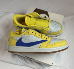 Size 13c Jordan 1 Low OG SP PS DZ5909 700 Canary Yellow Blue Lace Brand New DS