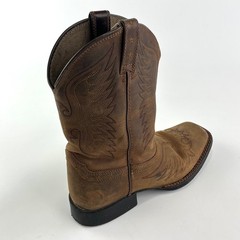 Ariat Honor Boots Youth 4 Brown Leather Square Toe Cowboy Western Kids 10017313