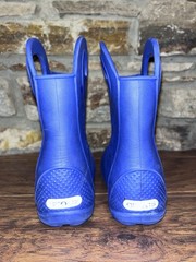 CROCS HANDLE IT BLUE WATERPROOF RAINBOOTS No. 12803 CHILD’S SIZE C8