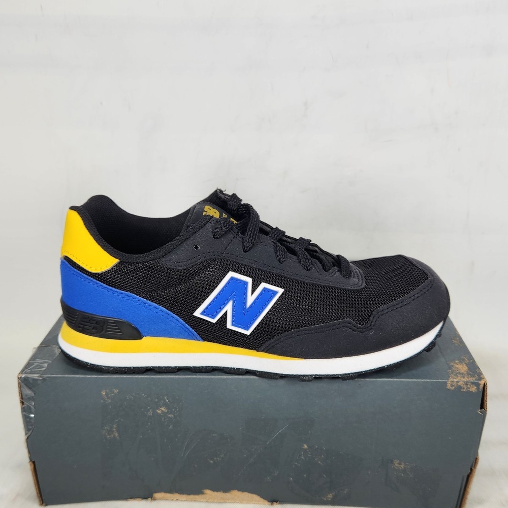 Size 3 Big Kids – New Balance 515 – Black / Blue / Yellow – PC515BA
