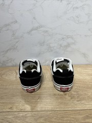 Vans Knu Skool Kids Black White Canvas Low Skate Sneakers 751505 Sz 3 New