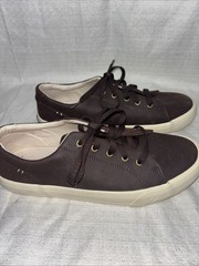 Sperry Top-Sider Kids Dark Brown Leather Boat Shoes Sneakers Slip On Size 4M