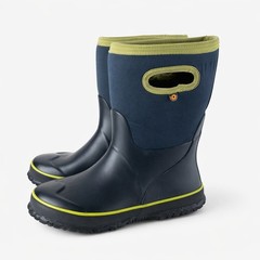 Bogs Waterproof Boots Kids Boy Blue Lime Green Insulated Rain Snow Winter Mud