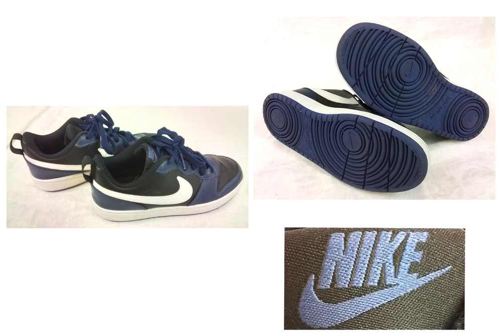 Nike Dunk Low Youth Size 4.5Y Black and Blue #W3730