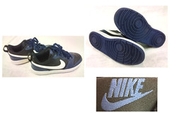 Nike Dunk Low Youth Size 4.5Y Black and Blue #W3730