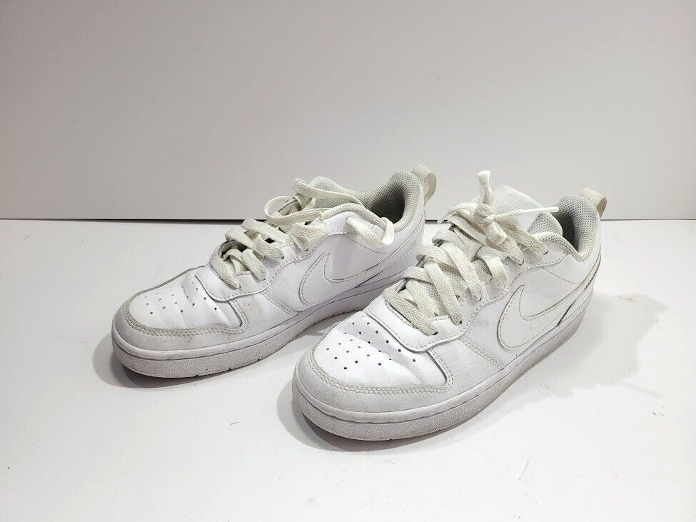 NIKE Court Borough Low 2 White BQ5448-100 US Size 5Y Youth All Day Play