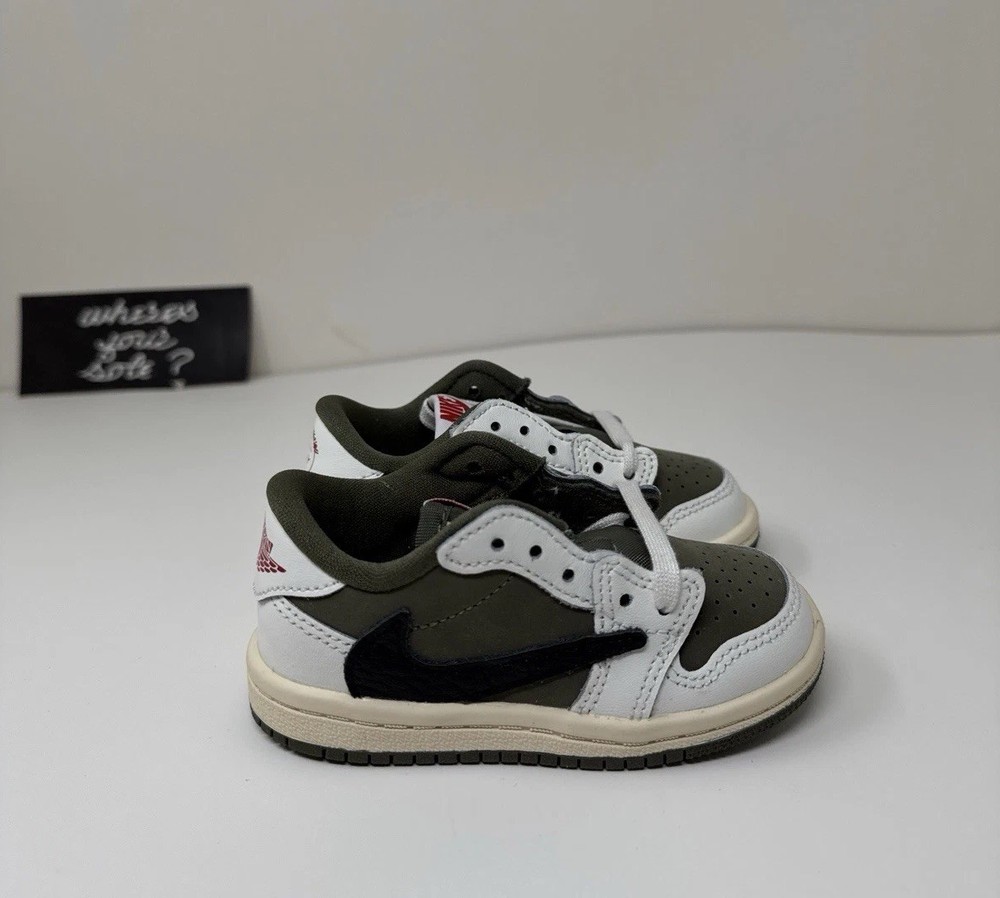 Jordan 1 One Retro Low OG Medium Olive sz 5C TD Toddler Travis Scott DO5441-200