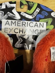 American Exchange Crab Plush Slippers Kids Small 5-6 Cozy House Slipper Shoes