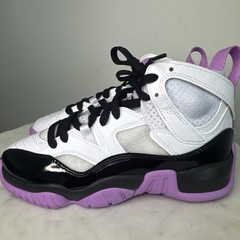 Nike Jordan Jumpman Two Trey DQ8431-105 White Black purple / pink YOUTH Sz 5.5Y