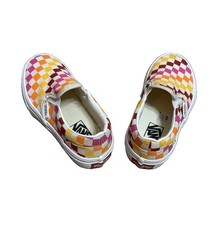 VANS Slip-On Checkerboard Multicolor Canvas Sneakers Kids US 12 Skate Shoes