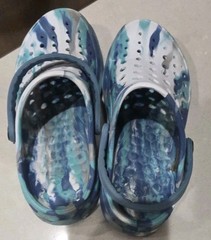 Joybees Kids Active Clog Marbled Rapids Blue EVA Foam Water Shoe Slip On 12 & 13