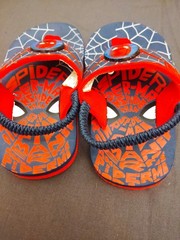 Marvel Spider-Man red blue kids flip-flops with elastic back strap (Z-223)