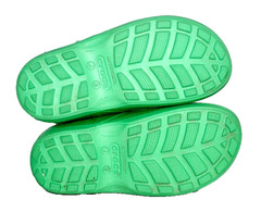 CROCS Kids‘ Handle It Rain Boots Size J-3 Green Waterproof EVA Reflective 12803