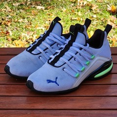 PUMA Axelion Refresh White/Black/Lime Running Shoe Size 4.5 C
