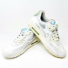 Nike Air Max 90 2007 (GS) White Silver Blue Vintage Kids Size 7Y 345017 103