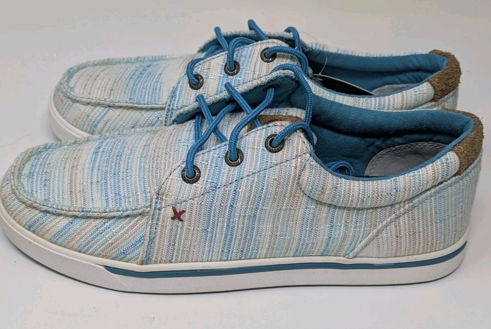 Twisted X Hooey Lopers Blue Multi Boy Girl Shoes Size 6 In Youth