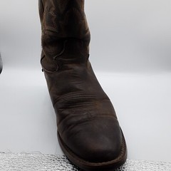 JUSTIN Distressed Boots Kids Junior Size 13.5 D 2254JR Brown Cowboy Western