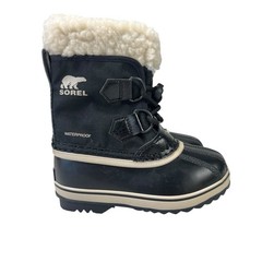 Sorel Yoot Pac Nylon Black/Noir Waterproof Boots Youth Size 9