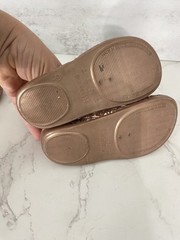 Mini Melissa +Campana Zig Zag Jelly Flats Little Girl Toddler sz 8 Rose Gold