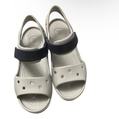 Crocs grey and Blue Navy Sandals with Adjustable Straps for Kids