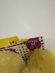Peeps Easter Plush Yellow Bunny Slippers Headband Med 13-1 Boys Girls
