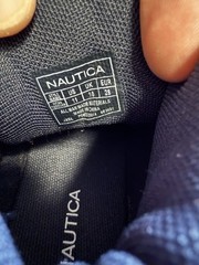 Nautica Waterproof Duck Boots Kids Size 11 Round Toe Navy/ Brown New