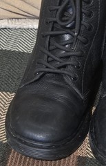 Doc Dr Martens 1460 Pascal Mono J Black Leather 8-Eye Combat Boots Youth Size 3