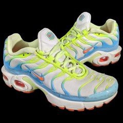 Nike AirMax Plus Spring Colors Blue Volt Orange Sz 4Y Unisex Kids CJ9930-400