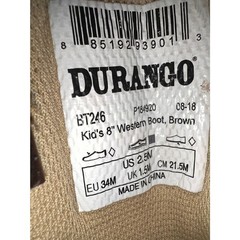 Durango kids Texas flag brown western boots. Red, white & blue. Sz kids 2.5M.