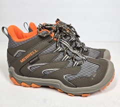 Merrell Chameleon 7 Access Mid WTRPF Hiking Boot Unisex Child 1.5M Grey Orange