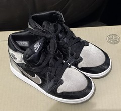 Jordan 1 Retro High OG (PS) Satin Shadow Size 10c Black/Grey FD5304-010