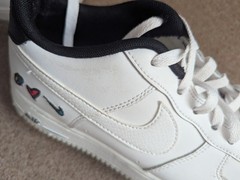 Nike Air Force Peace Love Swoosh White Size 7Y EUR 40
