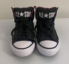 Converse Kids Unisex All Star High Street Black White Red Blue Shoes Size 1