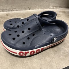 Crocs Classic Kids Clogs Sz J 3, Blue Rubber Ankle Strap Slip-On
