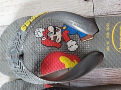 Havaianas Flip Flops Mario Brothers Toddler US 9C EUR 25/26 Grey 23-24 Shoes