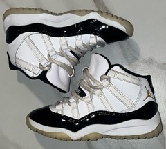 Nike Air Jordan 11 Retro TD Gratitude 12C Black White Gold Toddler Shoes