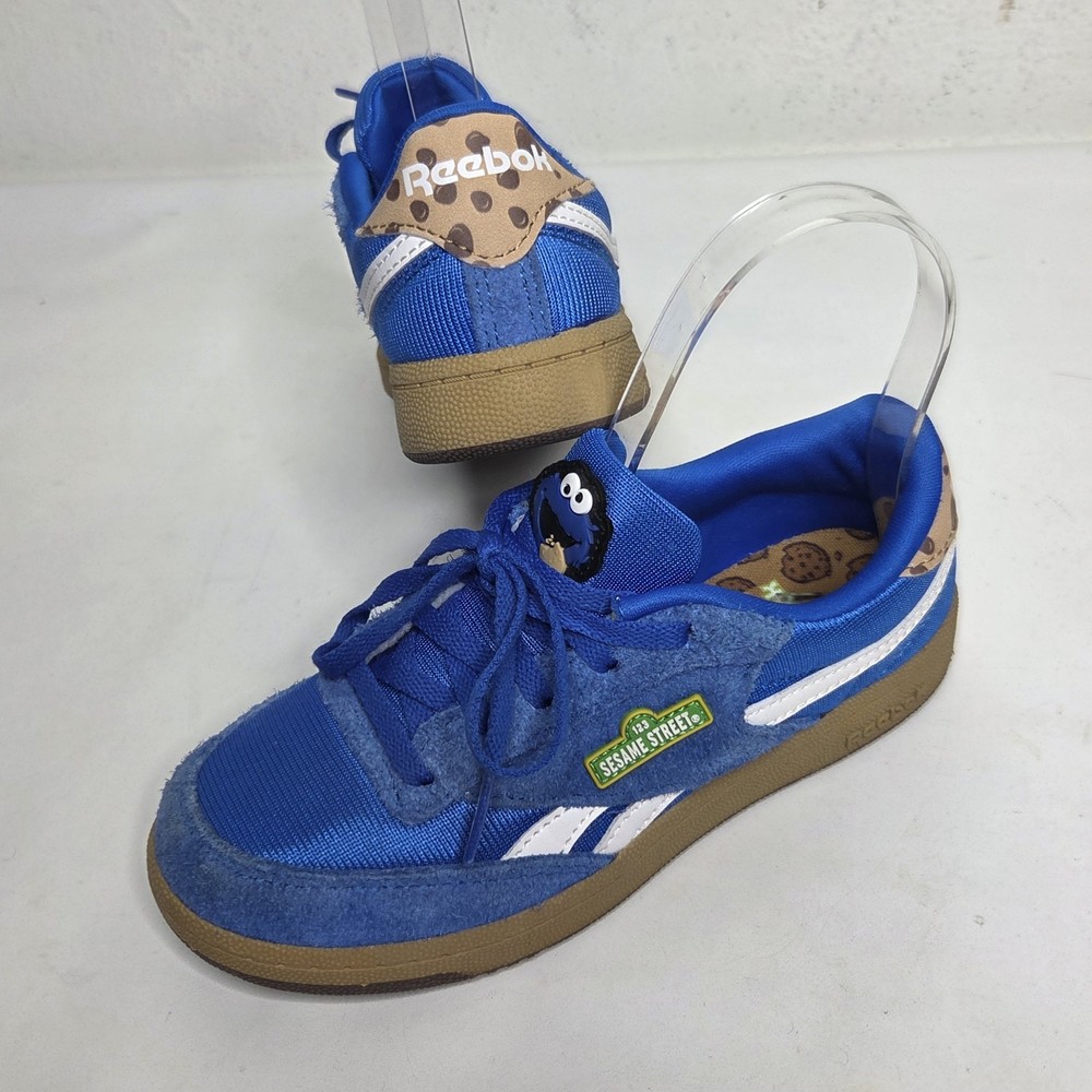 Reebok x Sesame Street Cookie Monster Club C Little Kids Shoes Size 13.5 Blue